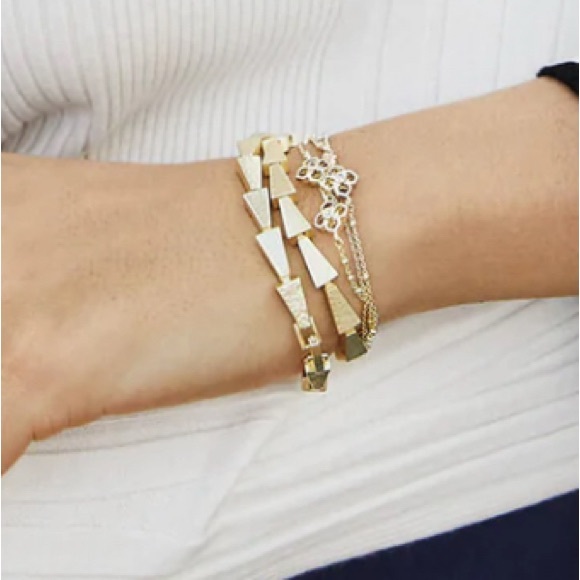 NEW KENDRA SCOTT Rue Multi Strand Bracelet In Silver - Picture 2 of 6